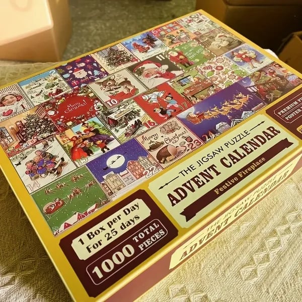 PuzzleJoy Calendario dell'Avvento Puzzle | Unico puzzle da 1000 pezzi per divertimento quotidiano!