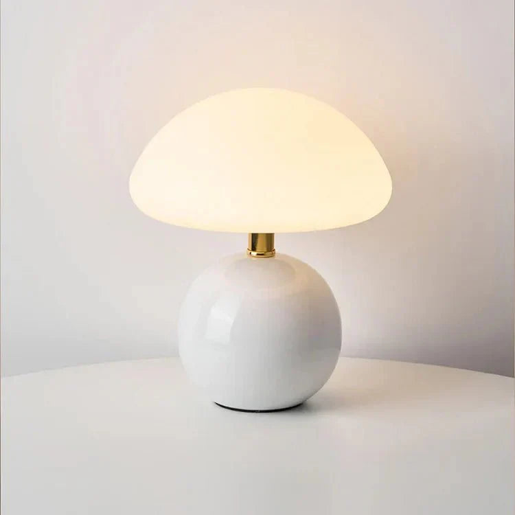 Lampada da Tavolo Moderna in Vetro a Forma di Fungo