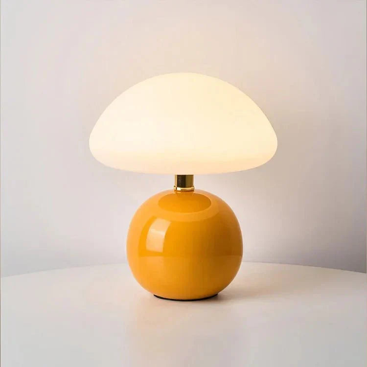 Lampada da Tavolo Moderna in Vetro a Forma di Fungo