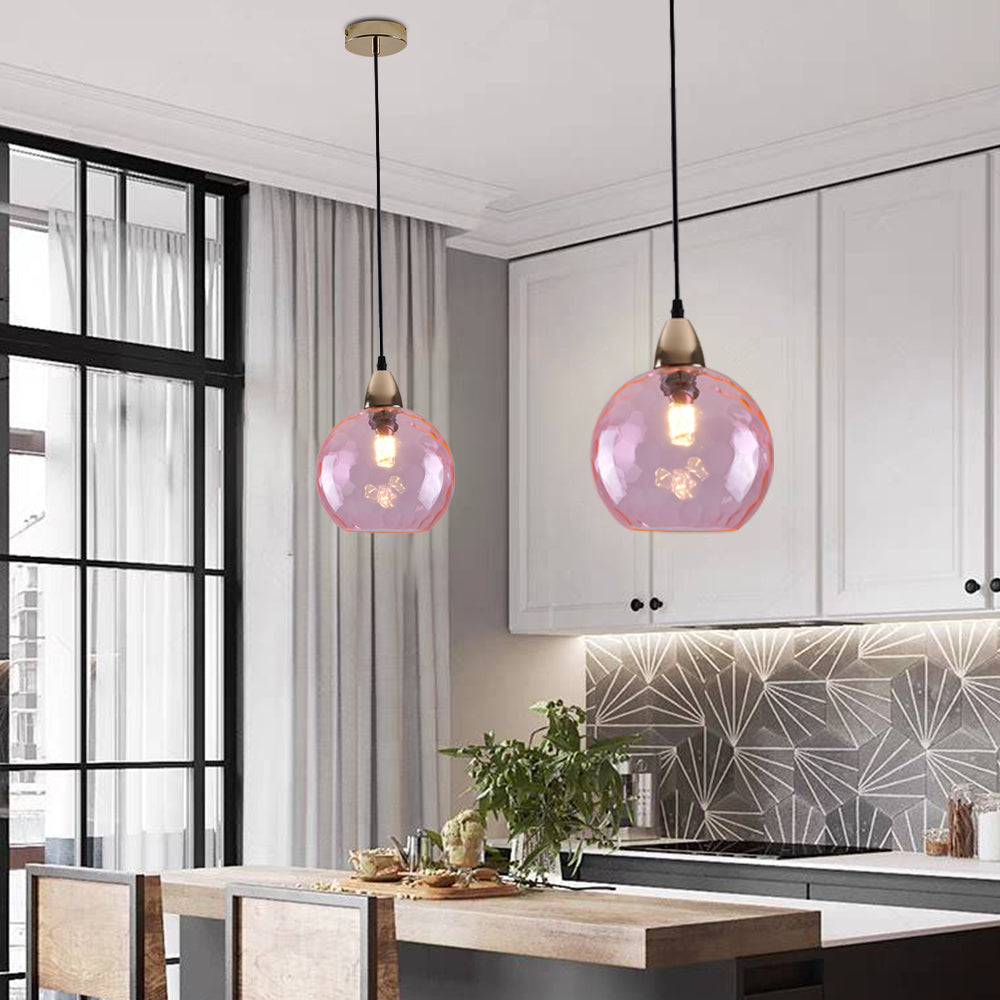 Lampade a sospensione in vetro effetto onda d'acqua