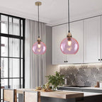 Lampade a sospensione in vetro effetto onda d'acqua