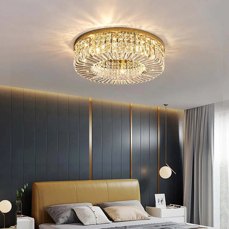Kristy Lampada da Soffitto in Metallo/Cristallo di Lusso