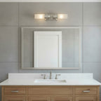 Applique da Bagno Contemporanea a Tubo in Vetro Doppio Elite