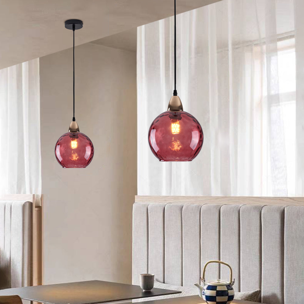 Lampade a sospensione in vetro effetto onda d'acqua