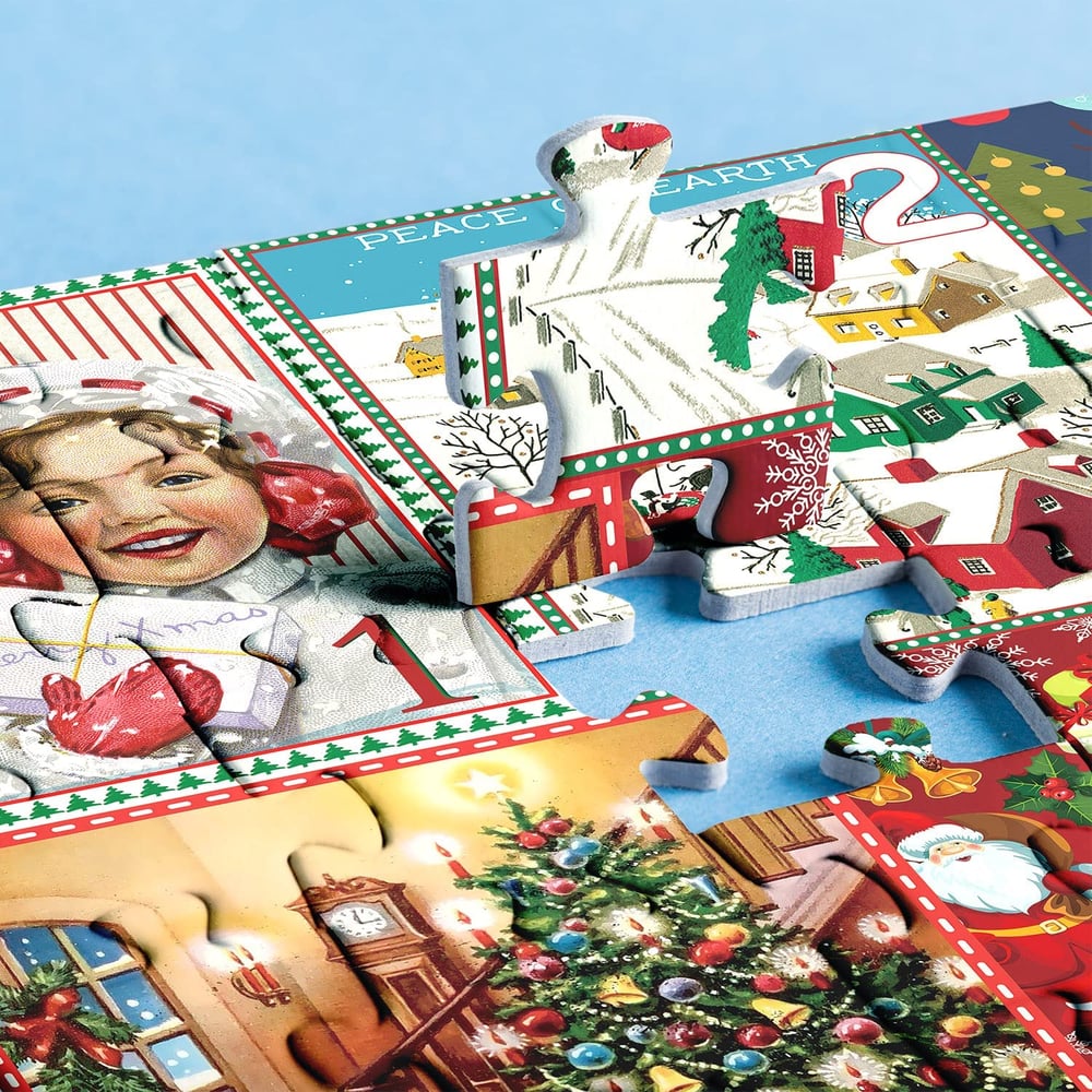 PuzzleJoy Calendario dell'Avvento Puzzle | Unico puzzle da 1000 pezzi per divertimento quotidiano!