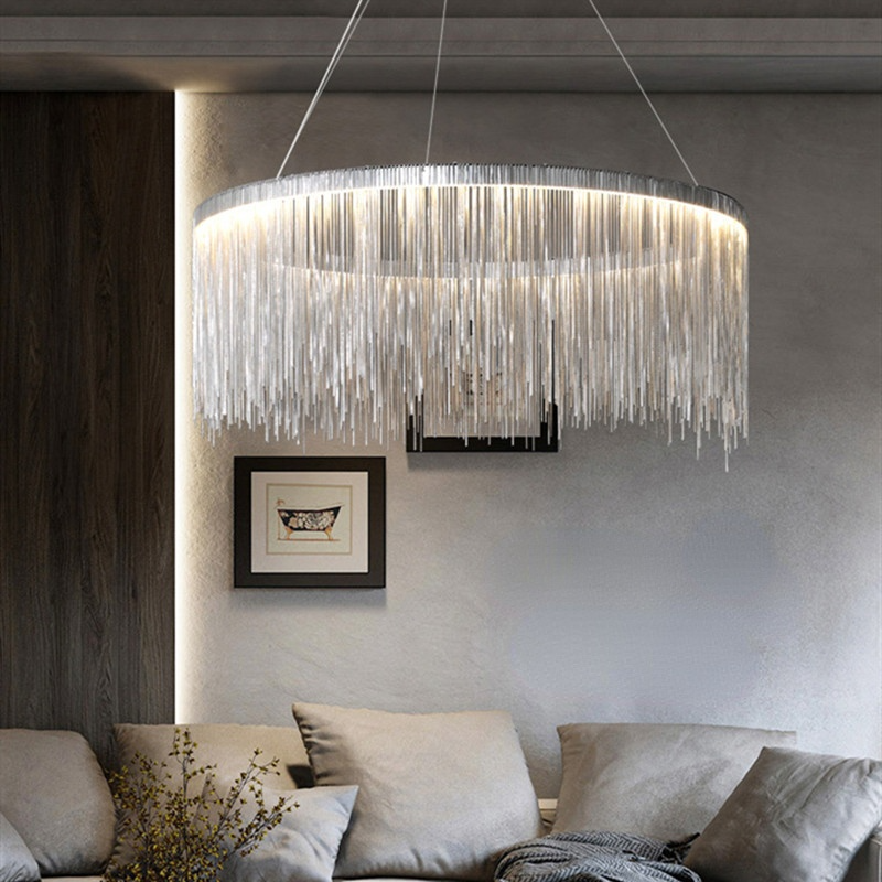Arisha Lusso LED Lampada a Sospensione Catena Nappa