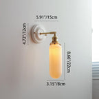 Applique da parete in ceramica vintage tradizionale rotonda in ottone con 1 luce per soggiorno