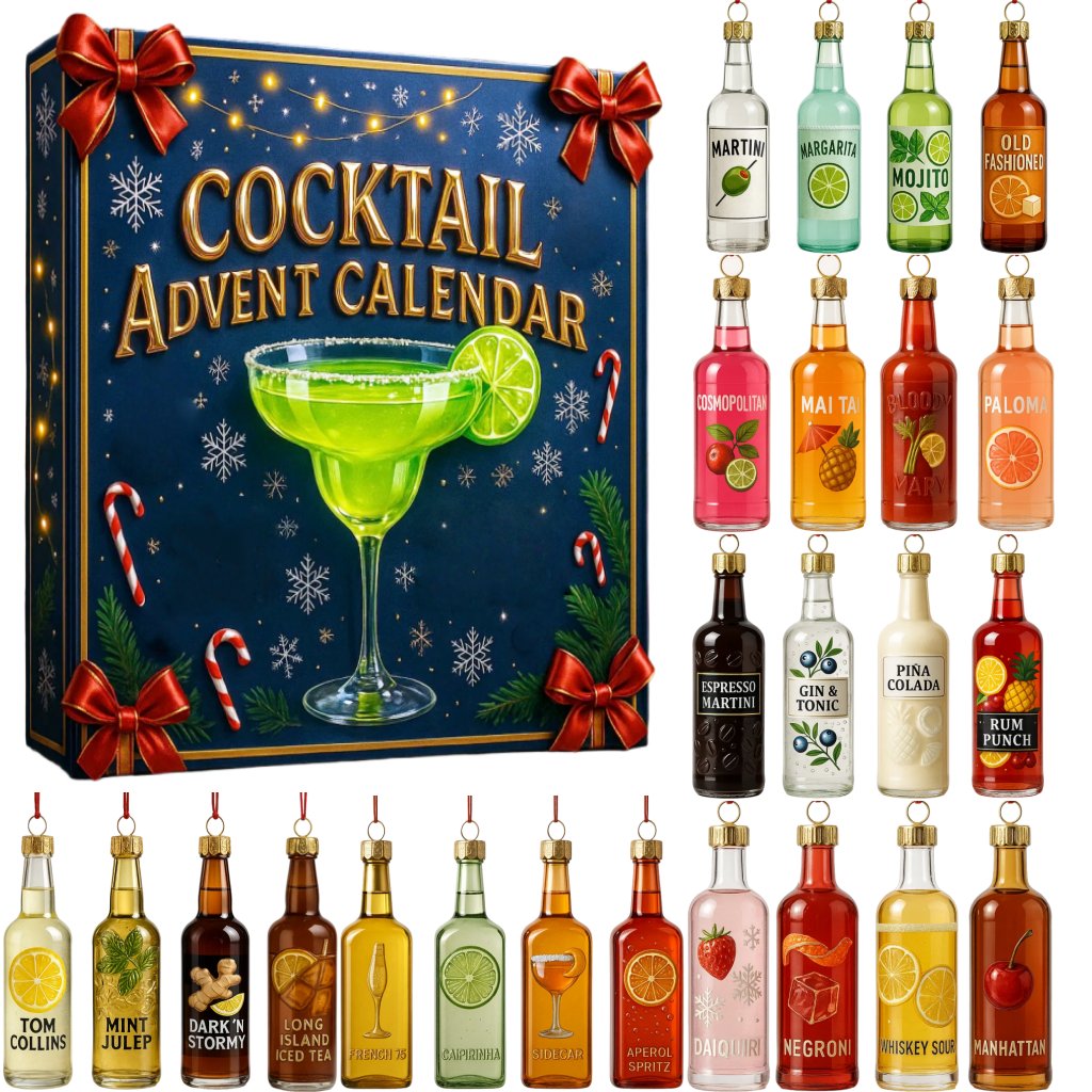 Cocktailluxe Calendario dell'Avvento | Festoso Calendario dell'Avvento per Cocktail 2025
