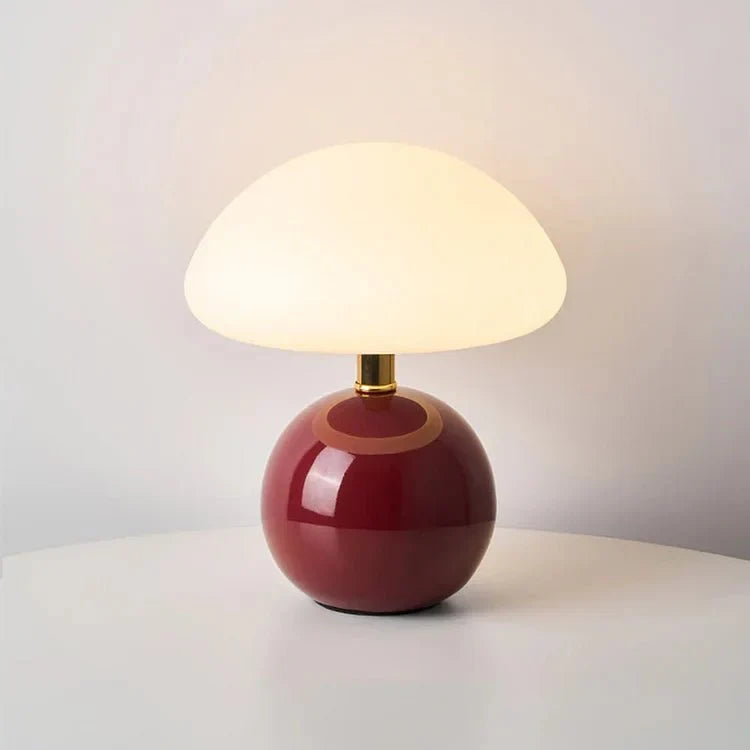 Lampada da Tavolo Moderna in Vetro a Forma di Fungo