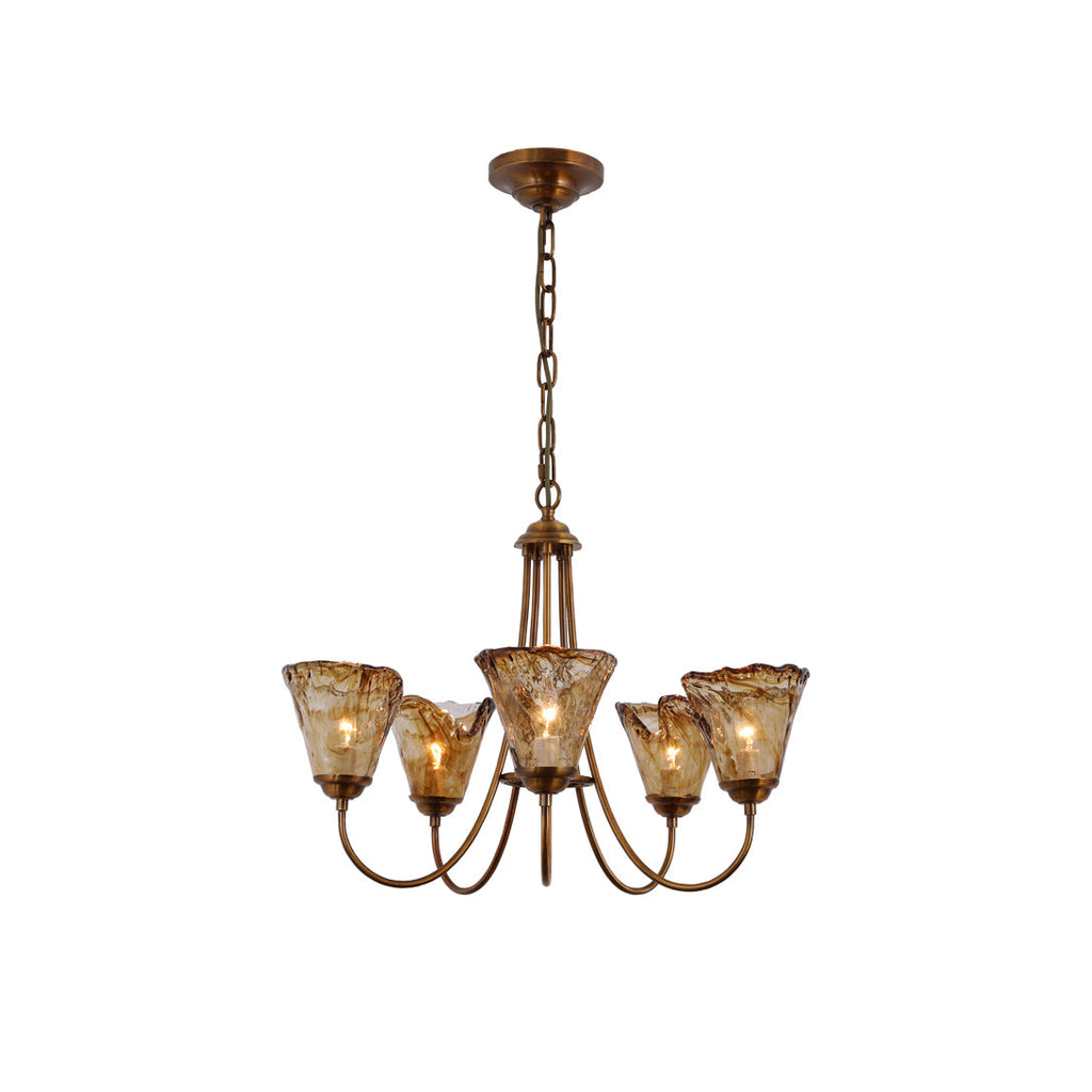 Lampadario Franklin Amber