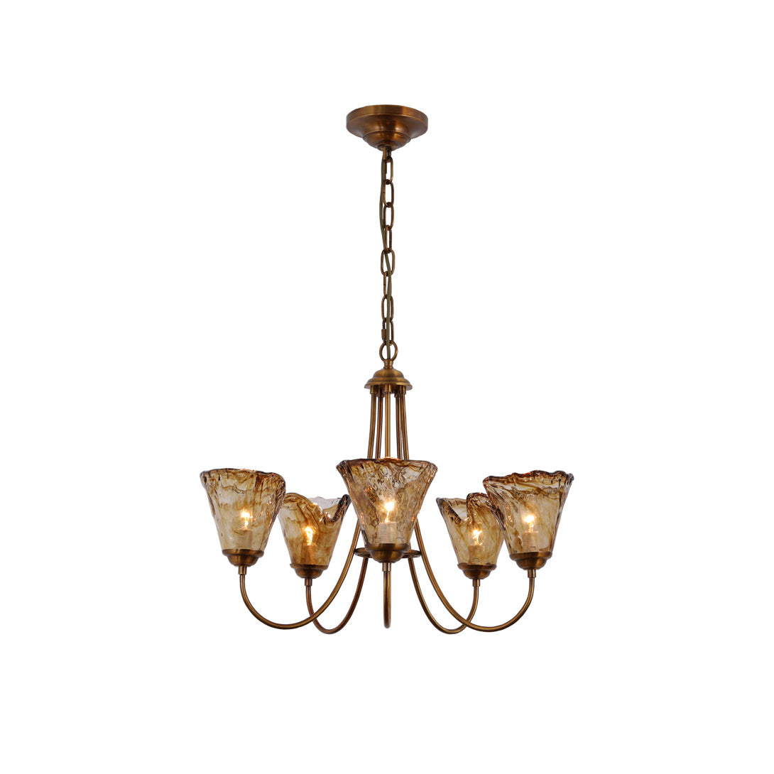 Lampadario Franklin Amber