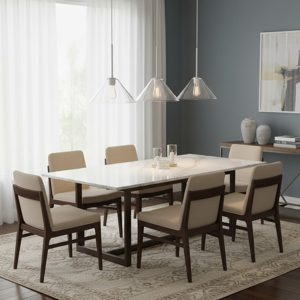 Lampada a sospensione a cono in vetro trasparente per cucina