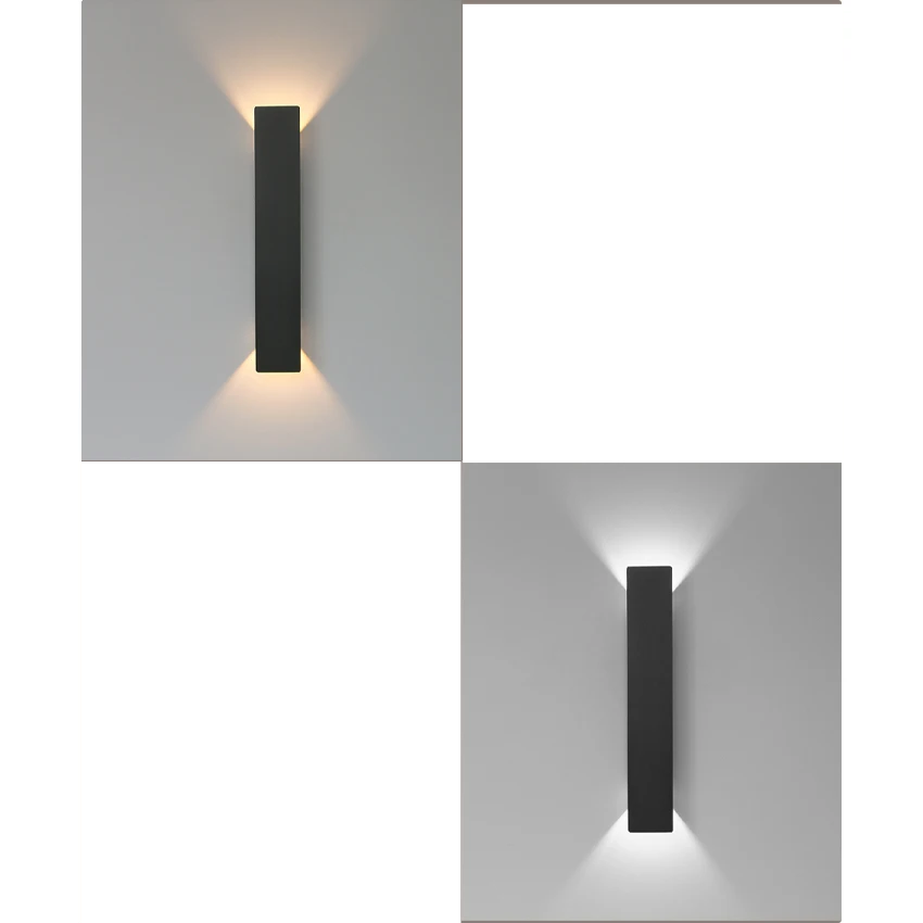 LumaShield Duo – Lampada da Parete LED Nera & Bianca