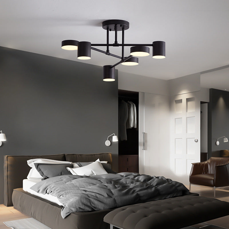 Quor LED Soffitto Lampada, Nero/Bianco/Oro 6 Teste