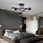 Quor LED Soffitto Lampada, Nero/Bianco/Oro 6 Teste