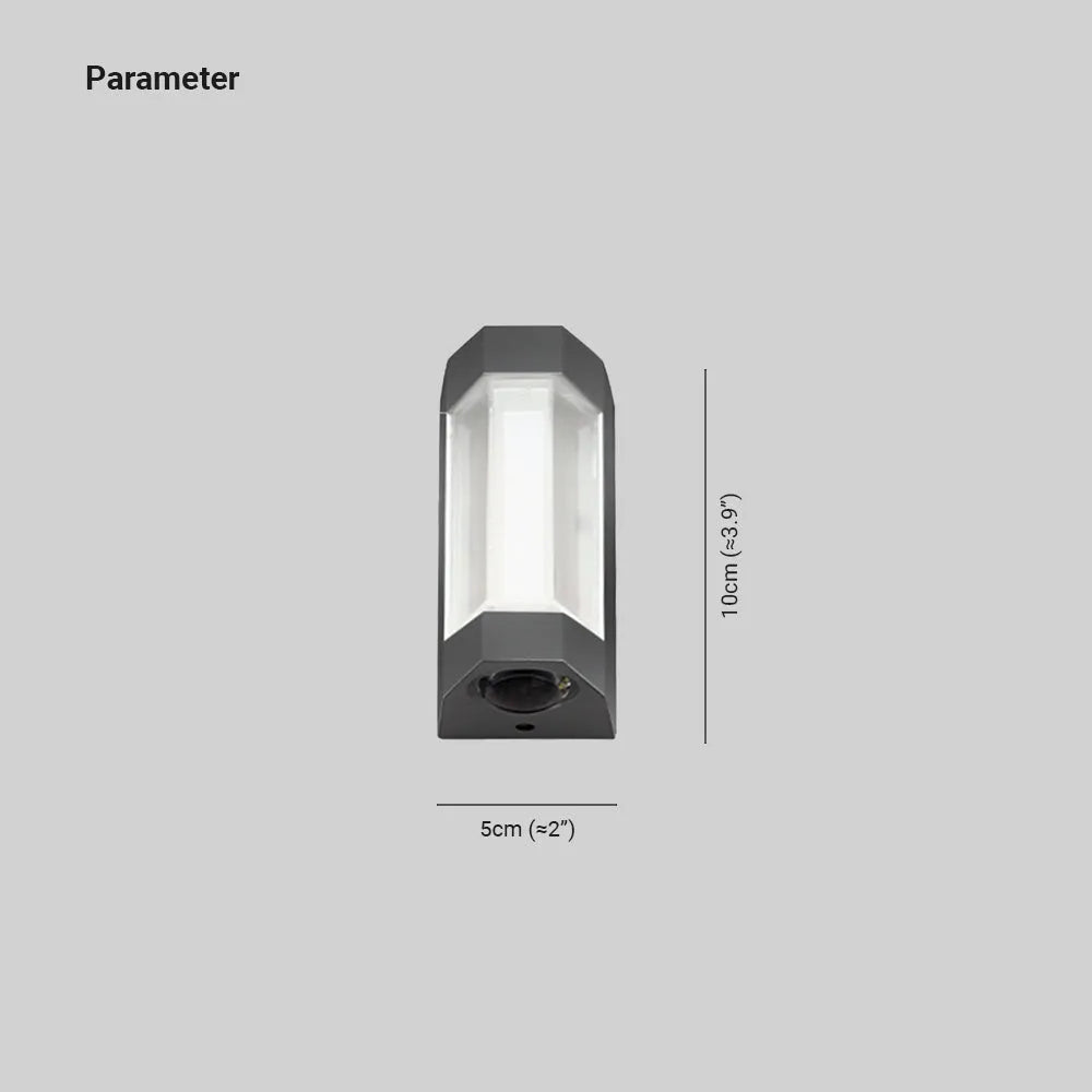 Lampada da Parete Esterno Marve Nordic Up Down, Bianco/Nero