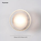 Arisha Moderno LED Piccolo Applique Trasparente Metallo Acrilico