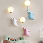 Lampada da Parete Orso Carina Luce a Palloncino Decorativa per Stanza Bambini