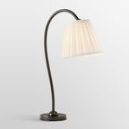 Lampada da Tavolo con Paralume in Lino Ottone