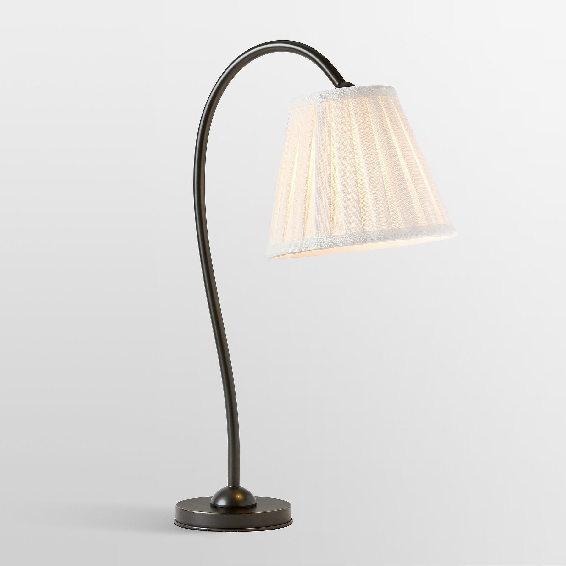 Lampada da Tavolo con Paralume in Lino Ottone
