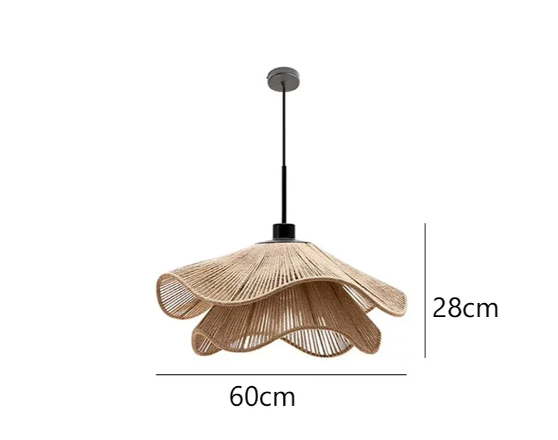 WabiRope Aura: Lampada a Sospensione in Canapa Wabi Sabi Scandinava