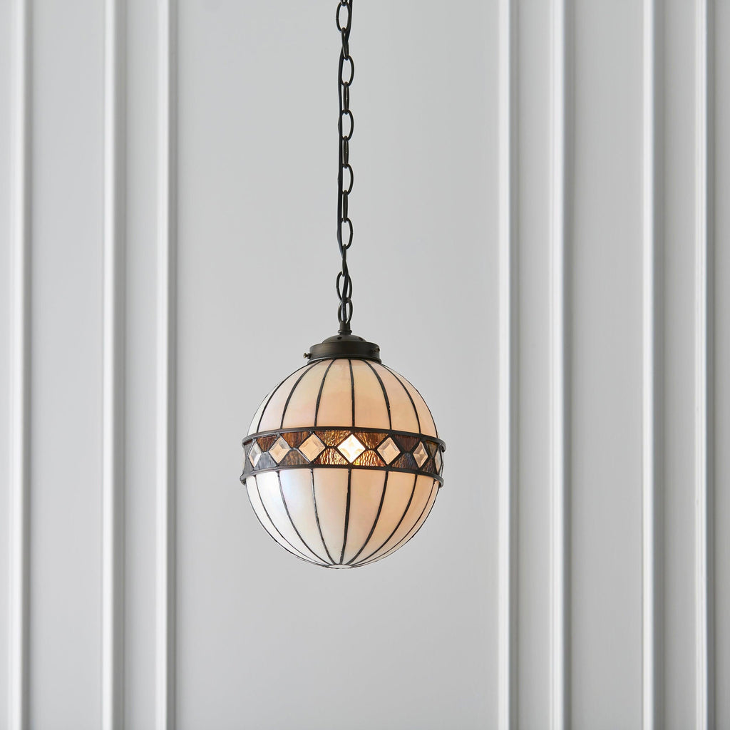 Interiors 1900 Fargo Piccola Lampada da Soffitto Tiffany Globe