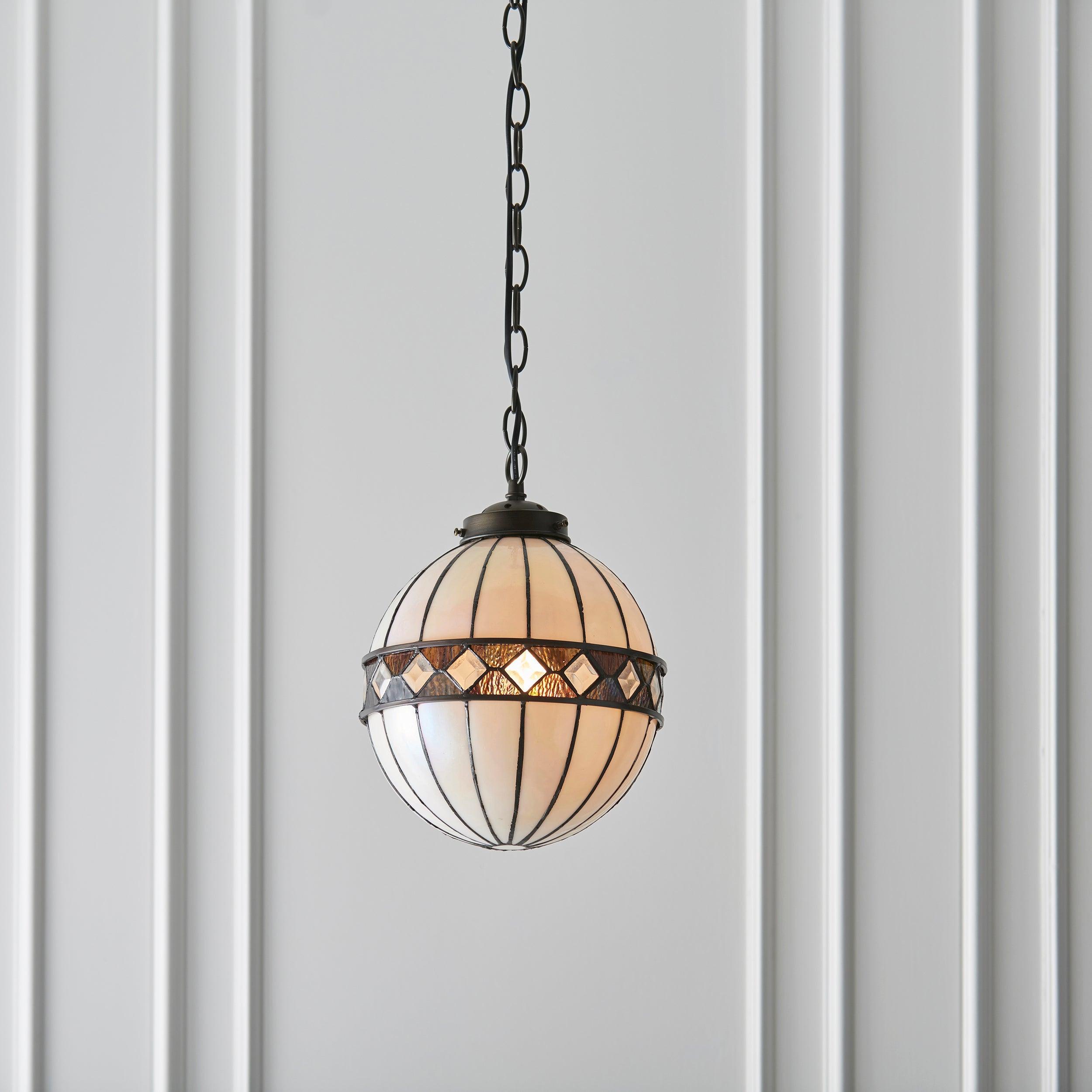 Interiors 1900 Fargo Piccola Lampada da Soffitto Tiffany Globe