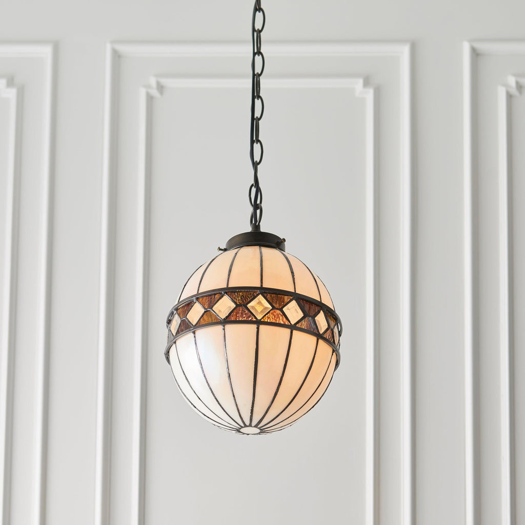 Interiors 1900 Fargo Piccola Lampada da Soffitto Tiffany Globe