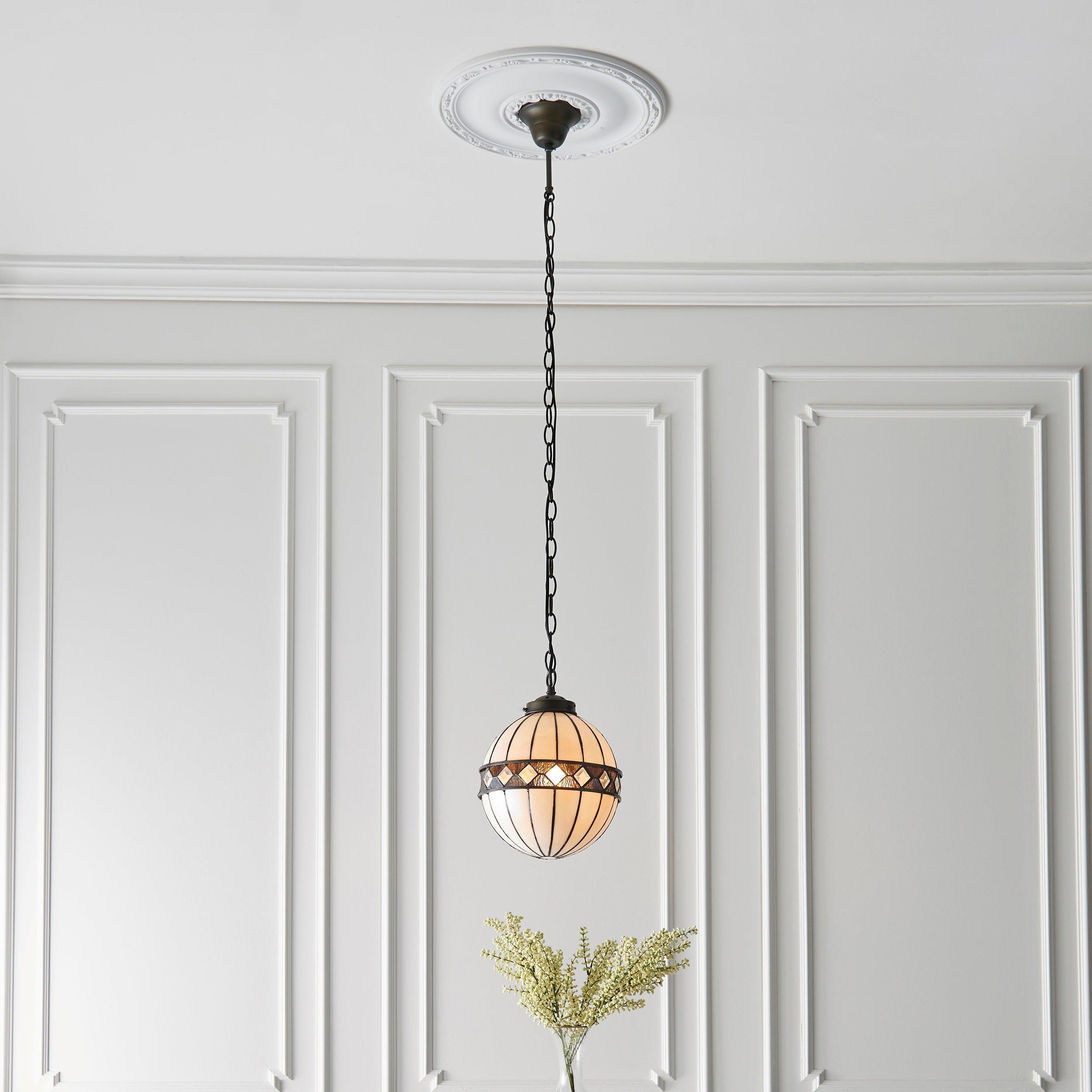 Interiors 1900 Fargo Piccola Lampada da Soffitto Tiffany Globe
