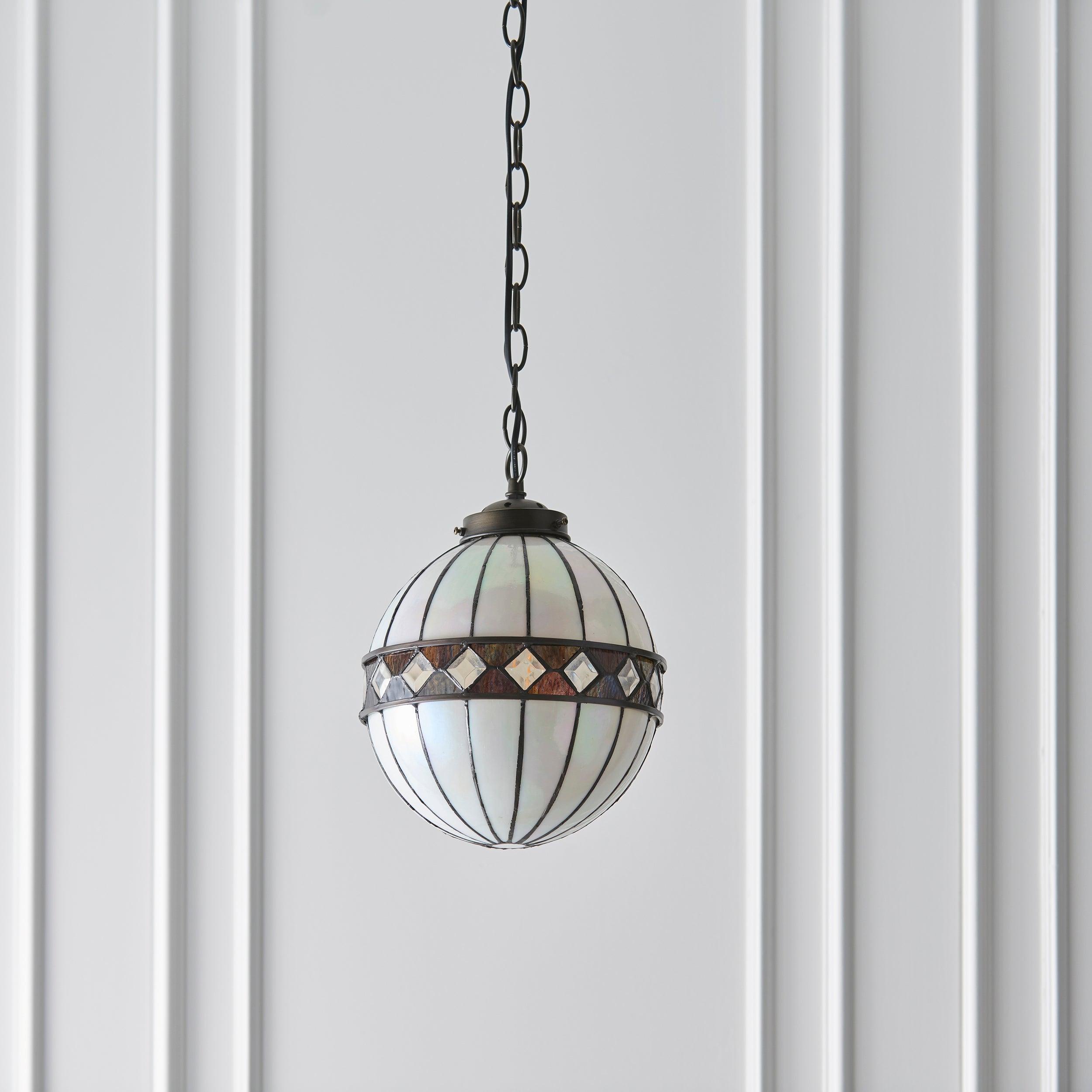 Interiors 1900 Fargo Piccola Lampada da Soffitto Tiffany Globe