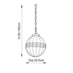 Interiors 1900 Fargo Piccola Lampada da Soffitto Tiffany Globe