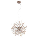Frendorf | Lampadario Pusteblumen con perline di legno | Design Starburst Fuochi d'artificio