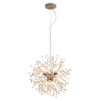 Frendorf | Lampadario Pusteblumen con perline di legno | Design Starburst Fuochi d'artificio