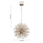 Frendorf | Lampadario Pusteblumen con perline di legno | Design Starburst Fuochi d'artificio
