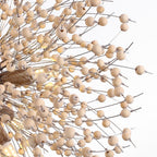 Frendorf | Lampadario Pusteblumen con perline di legno | Design Starburst Fuochi d'artificio