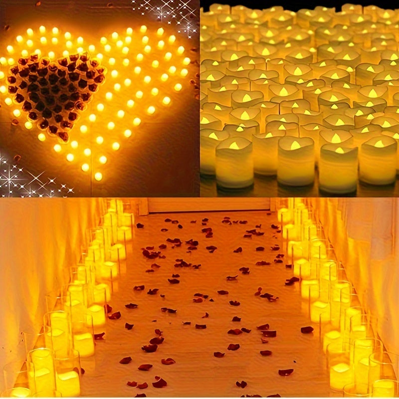 Candele LED senza fiamma a batteria – 24–100 pezzi