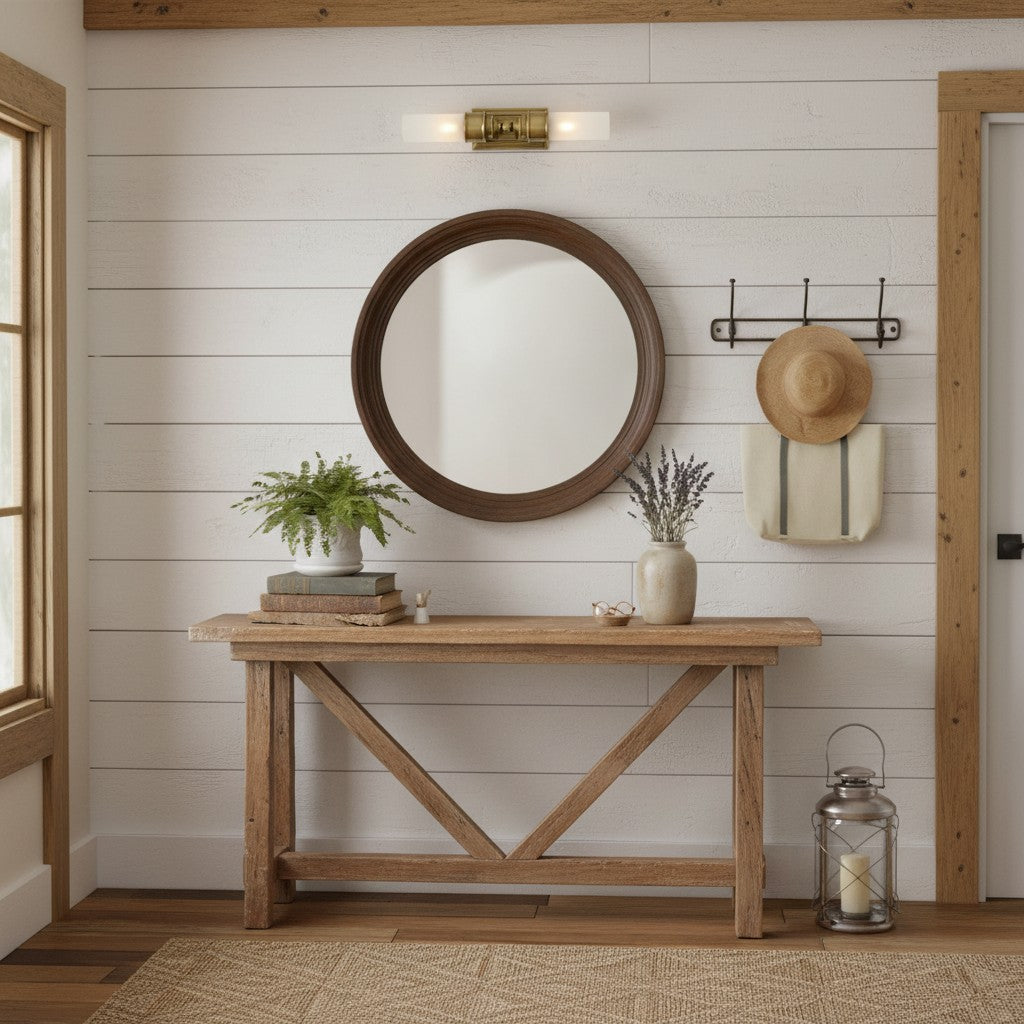 Applique da Bagno Contemporanea a Tubo in Vetro Doppio Elite