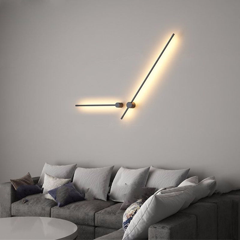Ray Minimalista LED Applique da Interni Nero