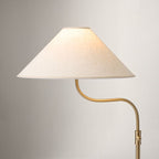 Lampada da Terra con Paralume in Lino Lieve per Soggiorni Moderni