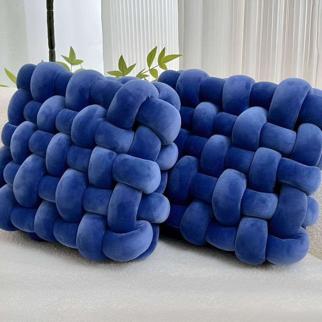 Cuscini decorativi a nodo in set da 2 – Morbidi e Decorativi | Perfetti per divano, letto e soggiorno