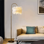 Lampada da Terra con Piume – Elegante Lampada da Terra con Decorative Piume