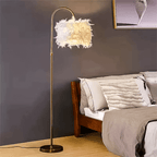 Lampada da Terra con Piume – Elegante Lampada da Terra con Decorative Piume
