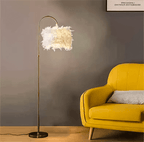 Lampada da Terra con Piume – Elegante Lampada da Terra con Decorative Piume