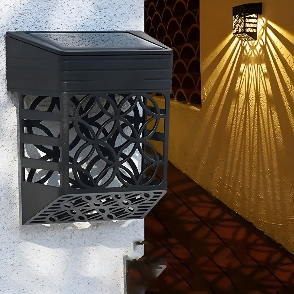 Lampade da esterno solari – | Set da 2/4 pezzi con motivo forato per un'illuminazione d'atmosfera in giardino