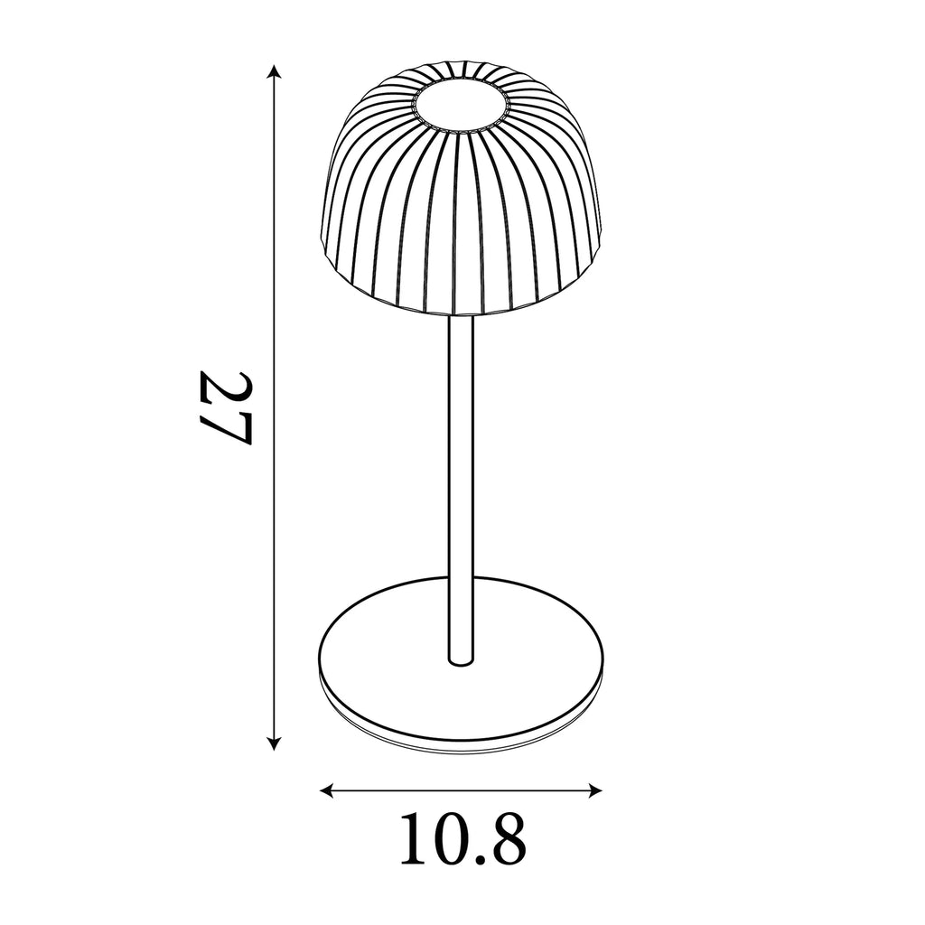 Lampada da Tavolo LED Ricaricabile da Esterno Ezra Grey
