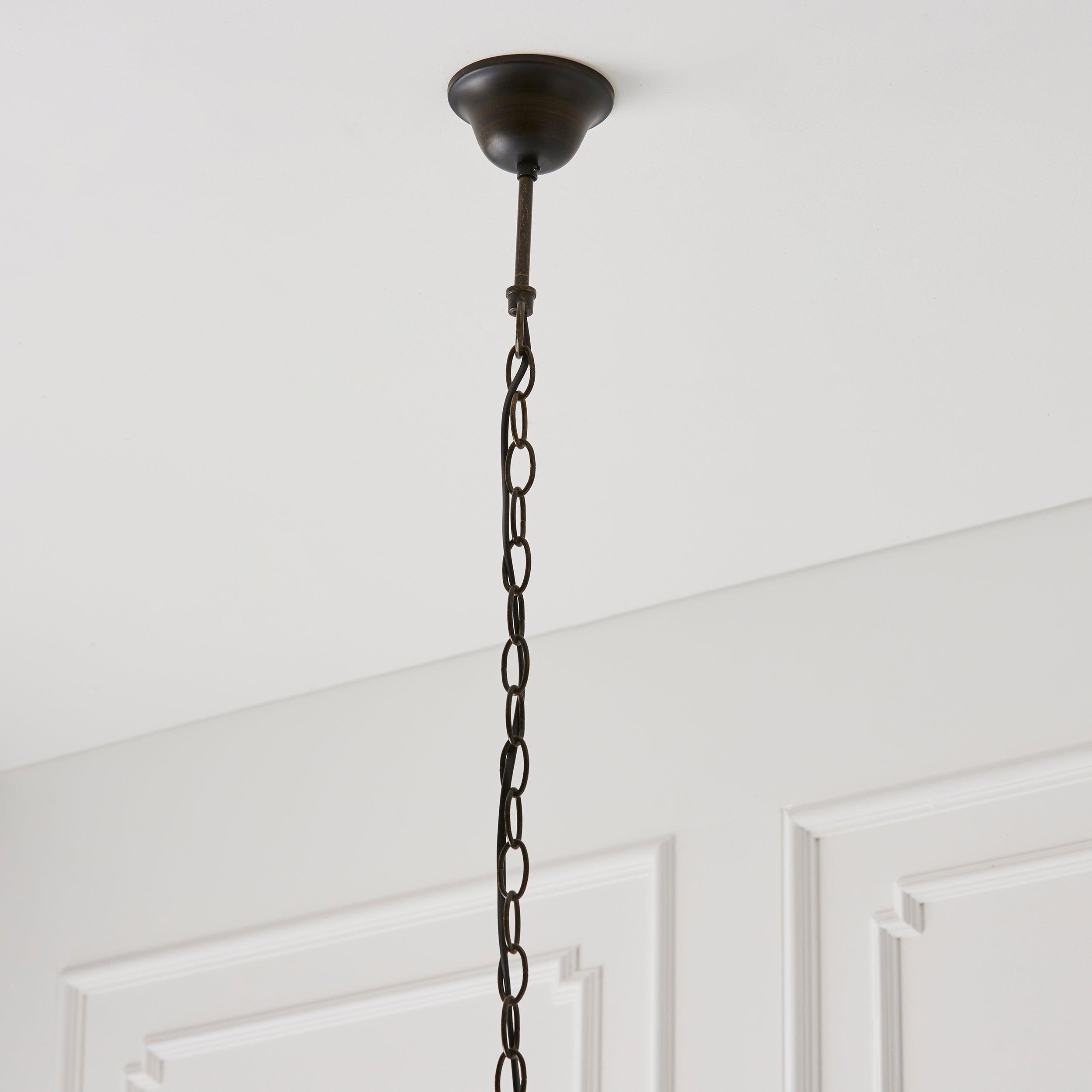 Lampada da soffitto Tiffany Media Libellula Fiammeggiante - Attacco per 3 lampadine