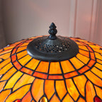 Lampada da Tavolo Tiffany Flame Dragonfly di Interiors 1900