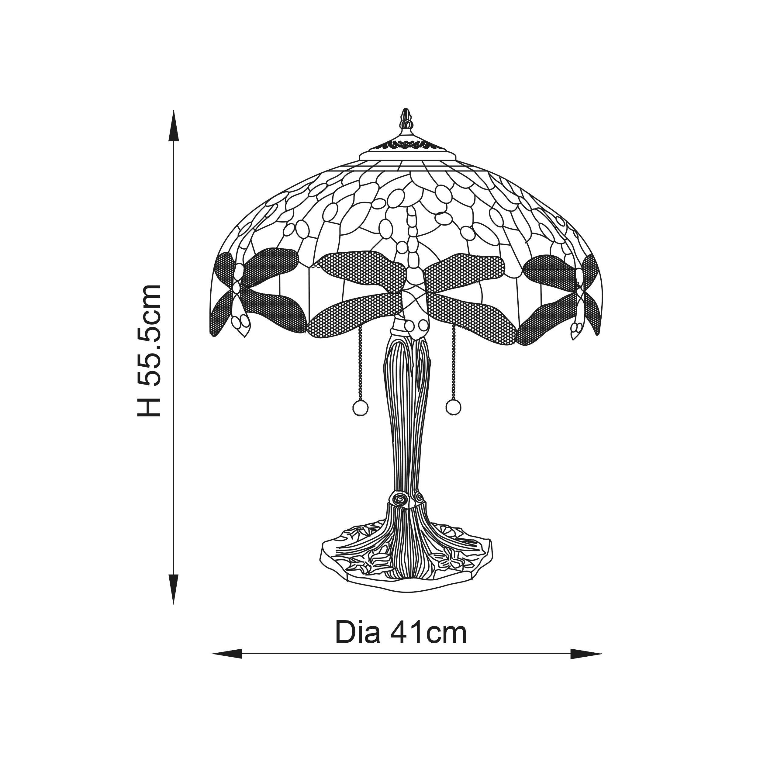 Lampada da Tavolo Tiffany Flame Dragonfly di Interiors 1900