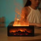 FlameMist – Umidificatore Aromaterapico con Effetto Fiamma e Luce LED