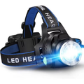 Lampada Frontale LED Ricaricabile e Impermeabile con Funzione Zoom per Attività Outdoor